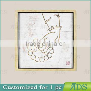 Framed Handmade Gold Leaf Buddha Wall Art For Home Decoration photo-2