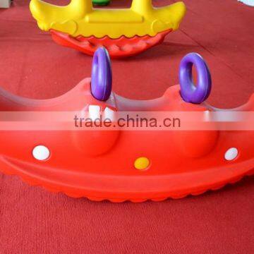 red plastic rotational molding seesaw, seesaw plastic seat