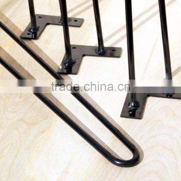 18 Inch 2 Rod Black Mirror Solid Steel Hairpin Leg Wholesale Price photo-3