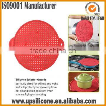 food grade multi-fuction 3 in 1 silione cooking splatter guards/splatter screen