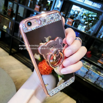 Electroplating Silicone Cell Phone Shell Diamond Mobile Phone Cases for IPhone7/7Plus/6/6s/6plus/6splus Soft Tpu Housing photo-4