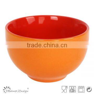 Light Color Ceramic Two Tone Soup Bowl photo-5
