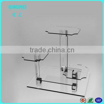 Wholesale Custom High Quality Retail Store 2 Tier Acrylic Stair Step Display,wallet Display,acrylic Wallet Display Hold photo-6