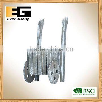 Wood Fence Cart Wheels Garden Planter Flowers Pots photo-6