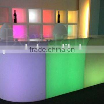 modern 16 colors changing party used nightclub furniture bar counter design with a ice bucket