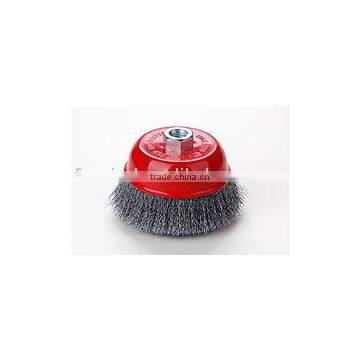 Crimped wire cup brush