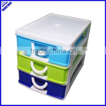 ECO-friendly Cheap 3 Tier Desktop Mini Stackable Plastic Storage Drawers photo-2
