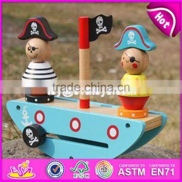 New Design Pirate Toy Wooden Stacking Balance Blocks for Kids W11F056 photo-6