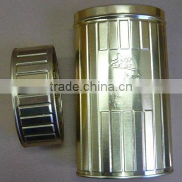 Oval Tea Canister with Embossing Design