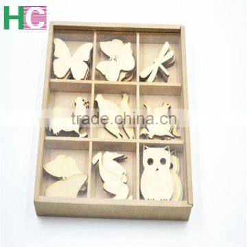 2016 art craft new design Christmas Present wooden stamps snow wood animal piece