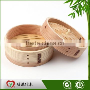 eco-friendly 3 tier bamboo steamer