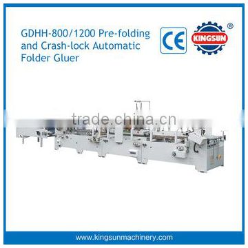 GDHH pre-folding and bottom lock box three point automatic folder gluer machine