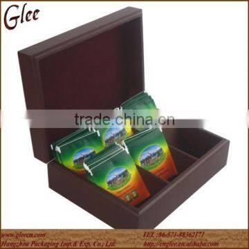 Handmade Customized Wood Tea Box With Paint