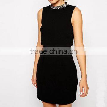 fashionable guangzhou factory price dress quality party wholesale black prom dress