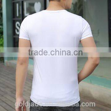 Customized Manufactorying Plain Short-sleeve T Shirt for Man photo-6
