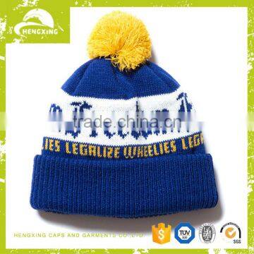 High Quality Pom Pom Knitted Women Winter Hat