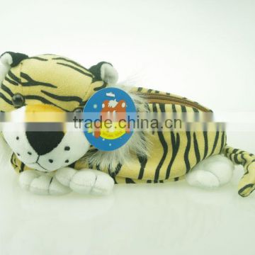 Kids plush bag pencil case for teenagers tiger toy bag