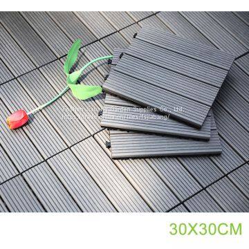 30x30cm luxury WPC wood plastic composite vinyl plank decking outdoor flooring tiles low prices for swimming pool