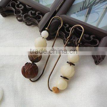 high end handmade bodhi beads brooch Emo style bodhi safety pins for scarf accessories