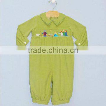 Baby Boys Lime Smocked Native Sence Romper
