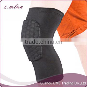 Top quality custom nylon long knee brace compression sports leg foot sleeve