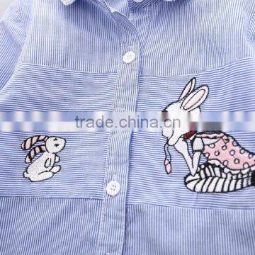 S33434W Girls Blouse Cotton Lace Cartoon Embroidered Girl Blouse photo-4