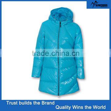 2016 Women Long Fashionable 90% Down 10% Feather Jacket photo-3