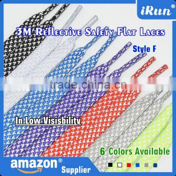 Reflective Sneakers Laces - 9mm Flat Shoelaces - Glowing in Dark - Dark Night Safety Flat Laces - Customized photo-5
