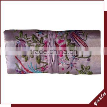 Light Purple Fashion design jewelry roll silk jewelry bag made in china JR008