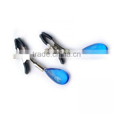 2017 Latest Hot Sales Nipple Clips Clamps for Women Female Sapphire Water Droplets Design JS001 Sex Products for Couple Adult photo-6