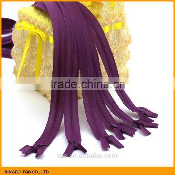 Eco-friendly Colorful 3# 30 cm Lace Tape Women Invisible Zipper photo-4