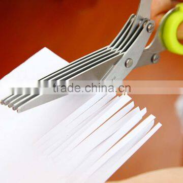 Stainless Steel 5 Layers Kitchen Scissors Multi-functional Shredded Cut Herb Green Onion Cut Scissor Spices Kitchen Tool KC1056 photo-4