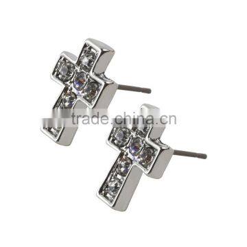 China Latest Design Of Pearl 925 Sterling Silver Hiphop Earrings Jewelry For Unisex Wholesale photo-4