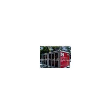 Foldable Charity Container Exhibitions - Galvanized Steel Sturcture, Red Paint