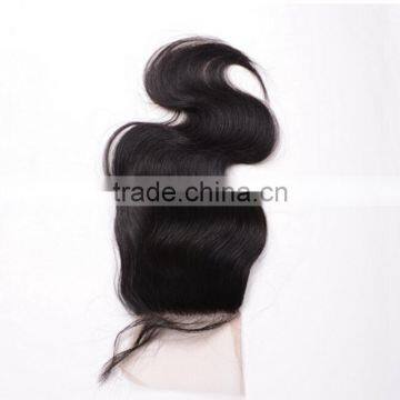 7A Closure Brazilian Body Wave Lace Closure Bleached Knots,4X4 Closure With Baby Hair Free Part Middle Part 3 Way photo-2