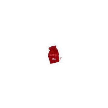 Promotional Recycled MoTi Red Velet Fabric Drawsting Bags For Perfume Packing