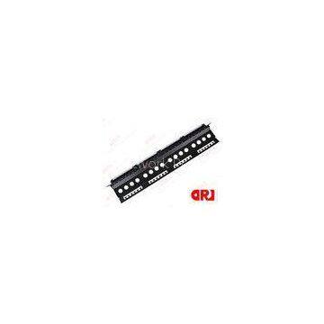 black UTP network RJ45 90 degree cat5e patch panel with 24 port