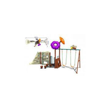 Outdoor Large Play Area Double Swing Sets Kits For Toddlers