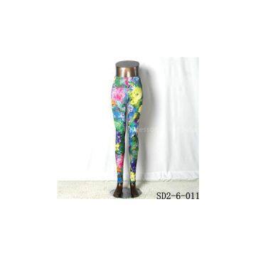 SD2-6-011 Fashion Knit Low-waist Sea Print Leggings