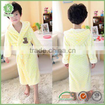 Knitted Fabric Wearable Heated Bathrobe For Kids