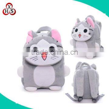 Wholesale custom cute animal backpack plush cat backpack