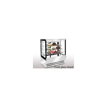 Anti - Fog  Square Cake Display Refrigerator , Food Display Cabinets With LED Lights
