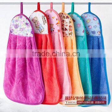 wholesale microfiber kitchen hand towel with hanger