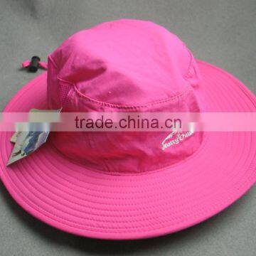 red cotton fishing hat for women