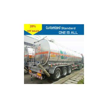 China heavy duty 3 axles 45M3 oil truck tanker trailer