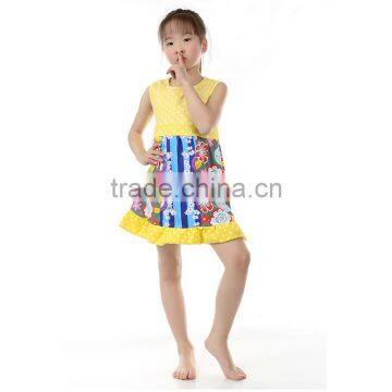 Kids Clothes Cotton Manufacturing Wholesale Childrens Designer Boutique Clothing Girls Ruffles Dress photo-2