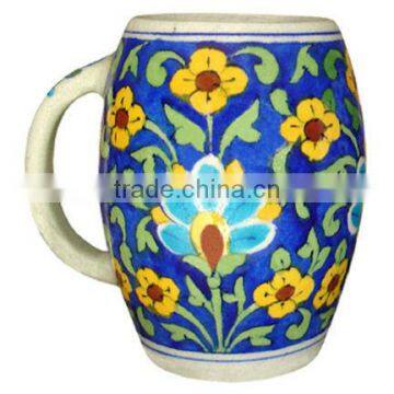 Blue Pottery Beer Mugs , Blue Pottery Coffee Mugs