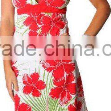 Women's Floral Printed Cotton Casual Sundress