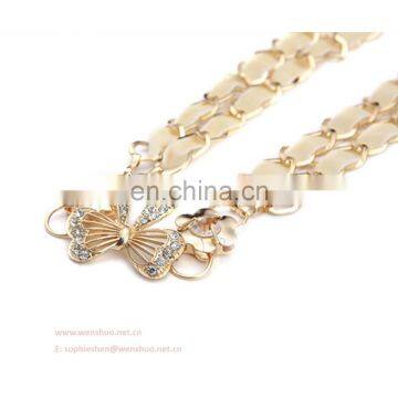2015 New Design Women Metal Butterfly Diamond Decoration Skirt Waist Chain photo-2