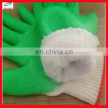 10 gauge rubber coated gloves/rubber dipped string knit gloves